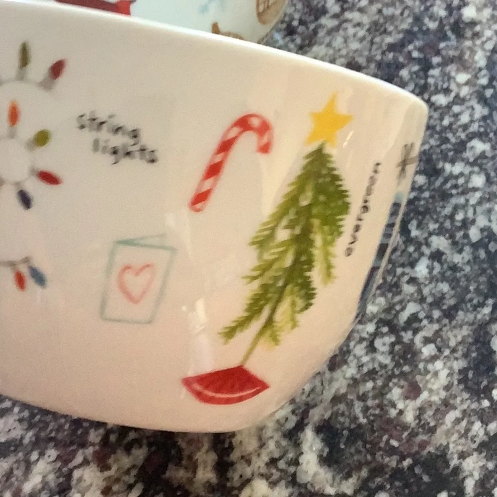 Crate&Barrel Holiday Ceramic Bowls - set of 3